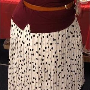 Polka Dot Pleated Skirt